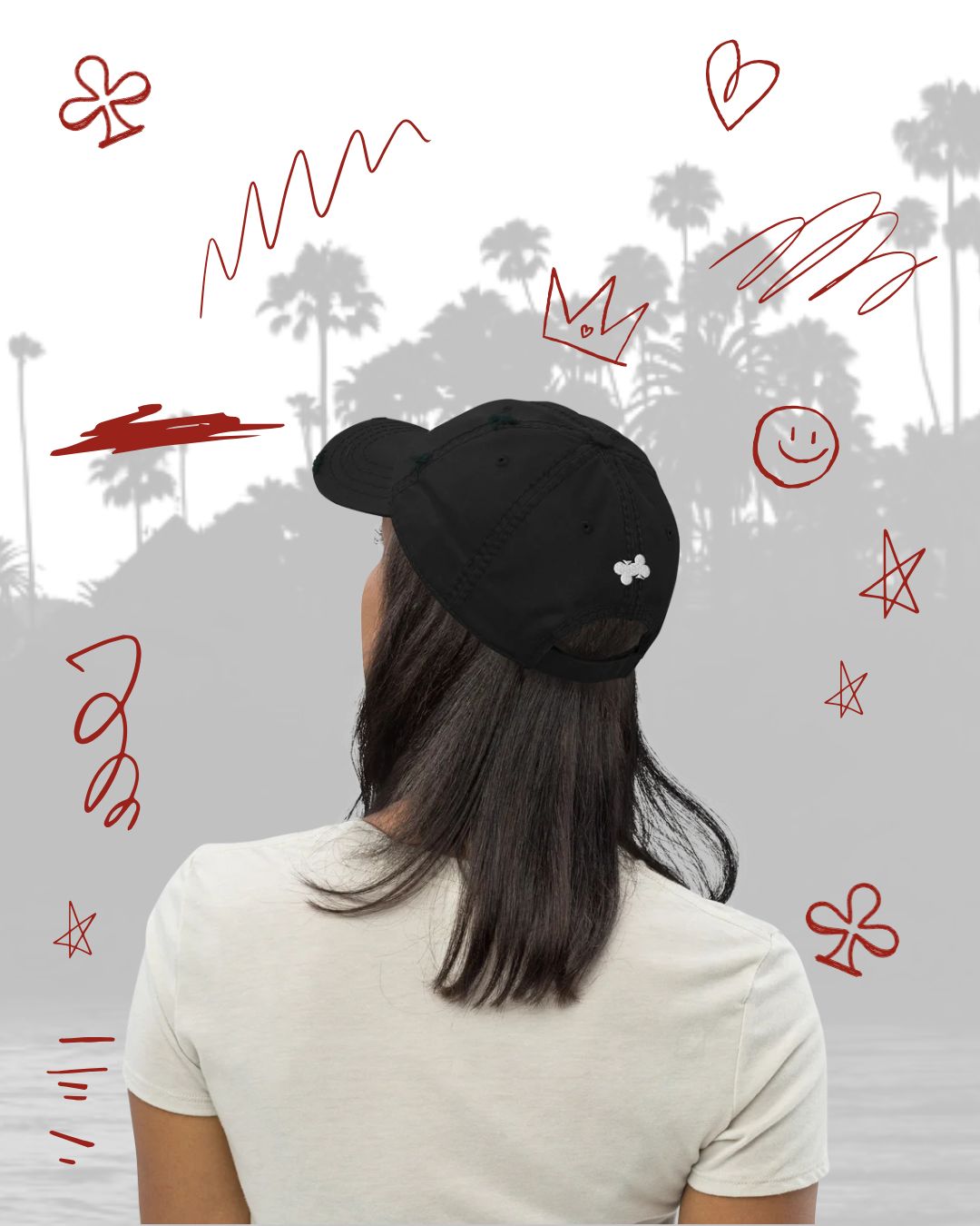 Save Water Drink Gin Distressed Hat