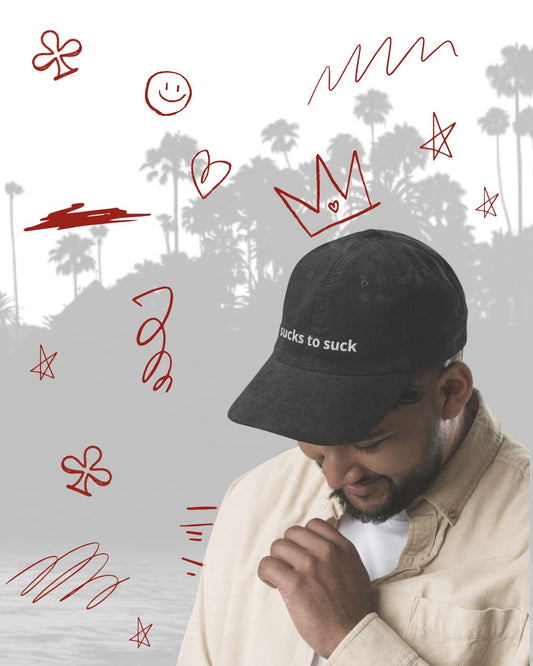 Sucks To Suck Vintage Corduroy Cap
